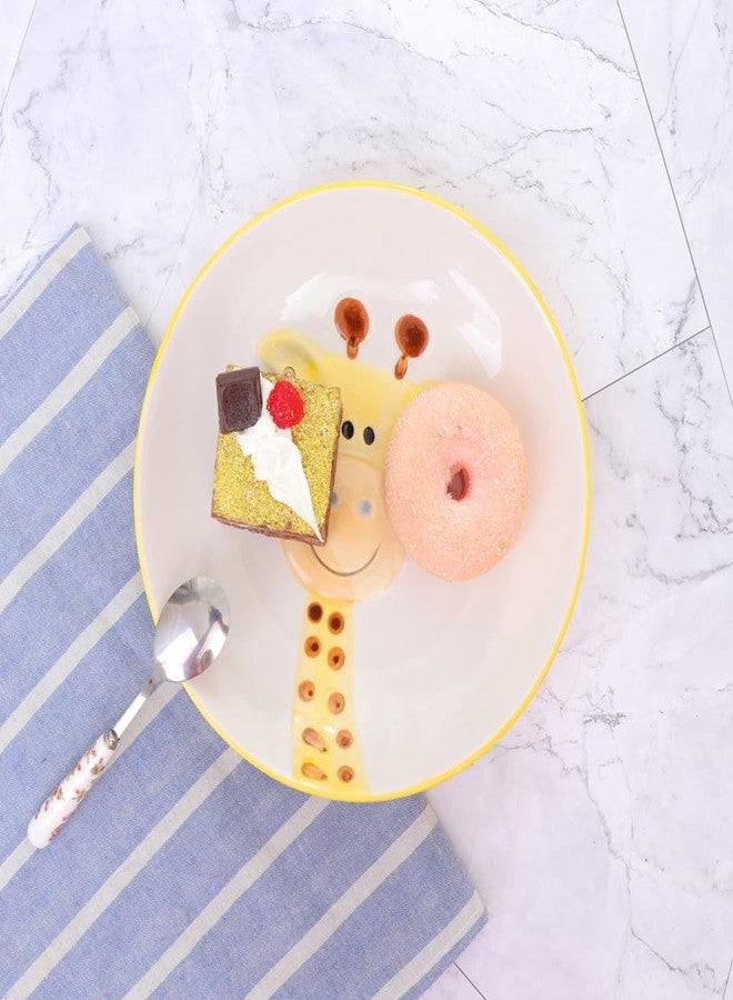 MERRYHAPY Giraffe Ceramic Baby Plate Cute Kids Porcelain Tableware for Toddlers Feeding Fun Mealtime Dish Easy Clean - Image 4